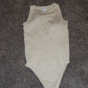 Cream Sleeveless Bodysuit